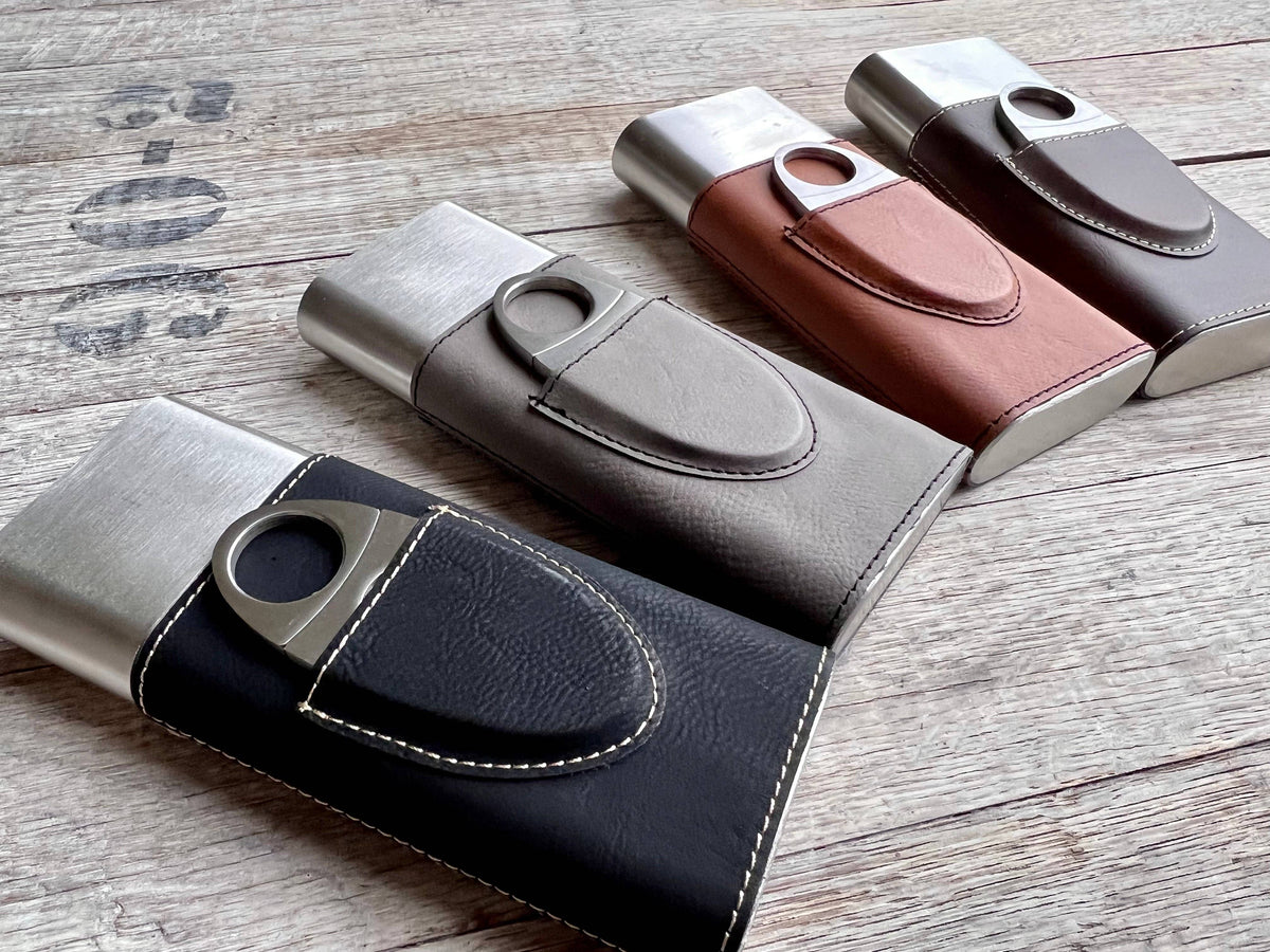 Engravable Cigar Storage and Flasks