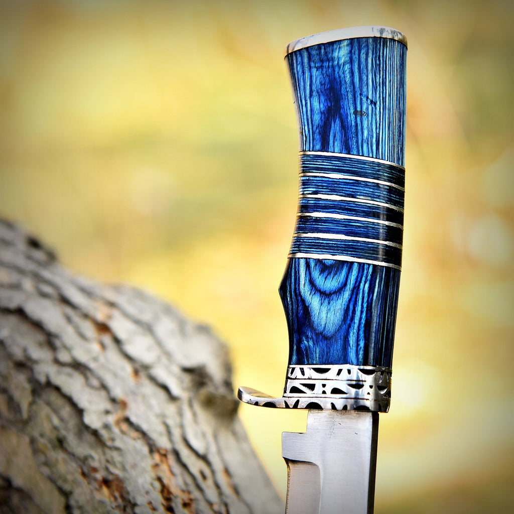 Fixed Blade Knife with Sheath - 9" Hunting Knife For Men