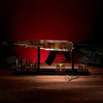 AK47 Gun Decanter Set | 710 Ml | 4, 10.5oz