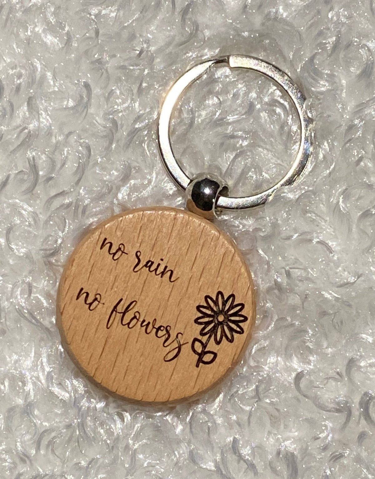 Engravable Wood Keychain: Square