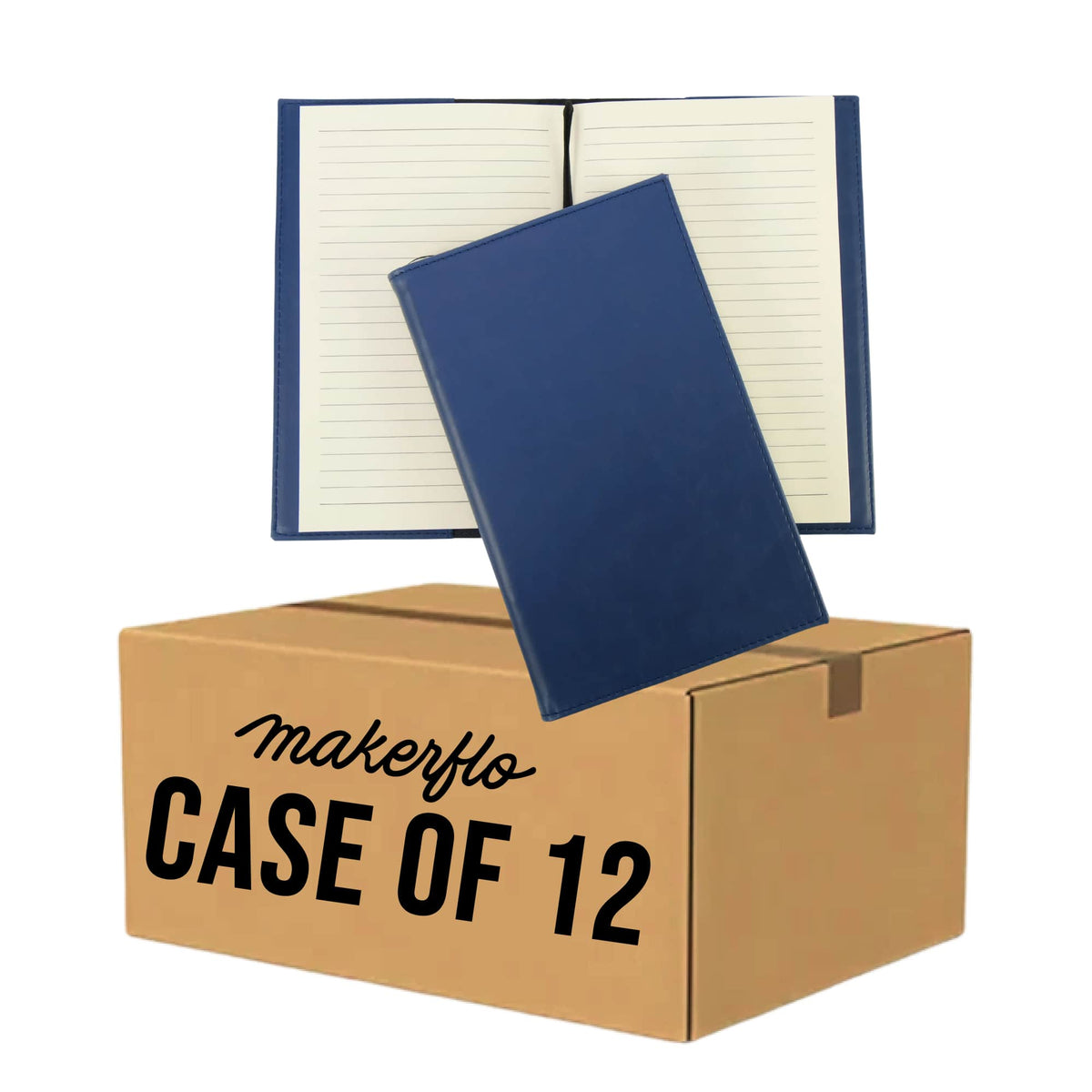 Laserette Journal Notebook: Navy / Black / Case of 12