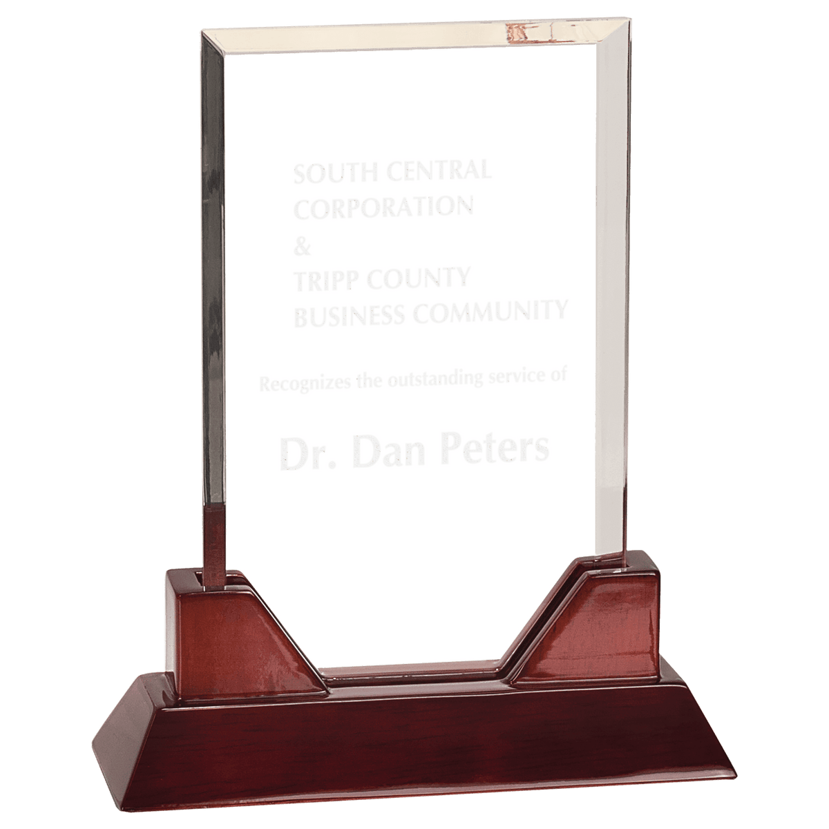 Acrylic Award with Stand 9 3/4"