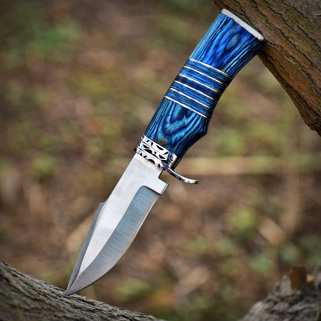 Fixed Blade Knife with Sheath - 9" Hunting Knife For Men