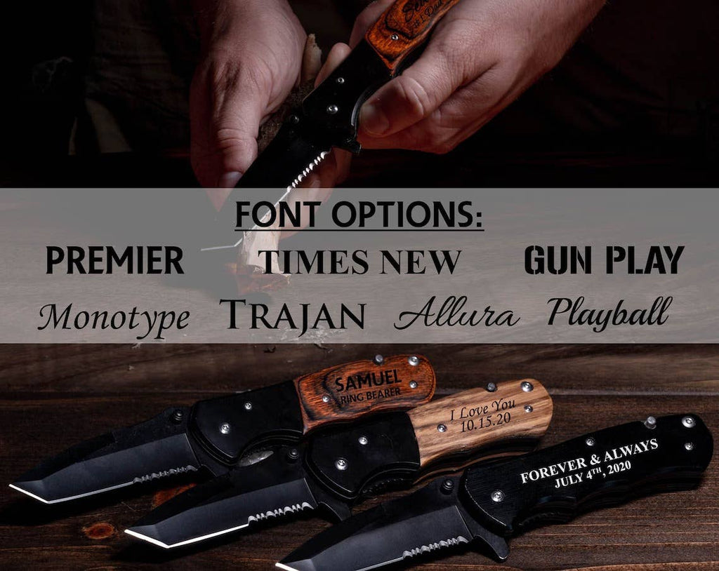 Personalized Mens Knives/ Boyfriend Knives: Sellers Choice / Natural