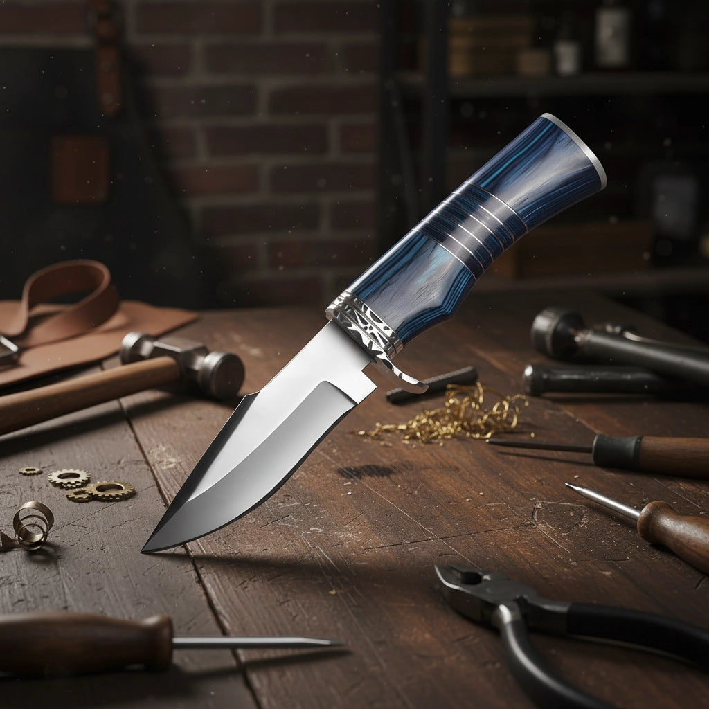 Exquisite Handcrafted Damascus Steel Outdoor Lifestyle Knife